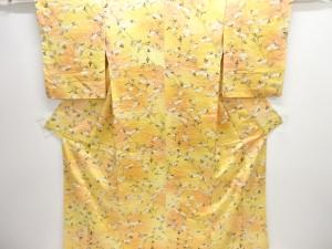 芝草に菊模様小紋着物